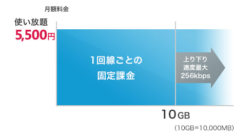 1回線ごとの固定課金