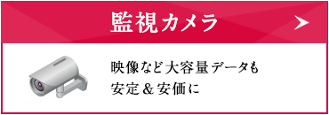 監視カメラ 映像など大容量データも安定＆安価に