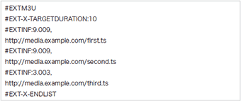 図-1 HLS用マニフェストファイルの例