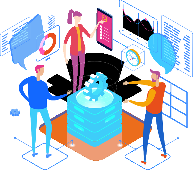 デスクワークしている男性の画像